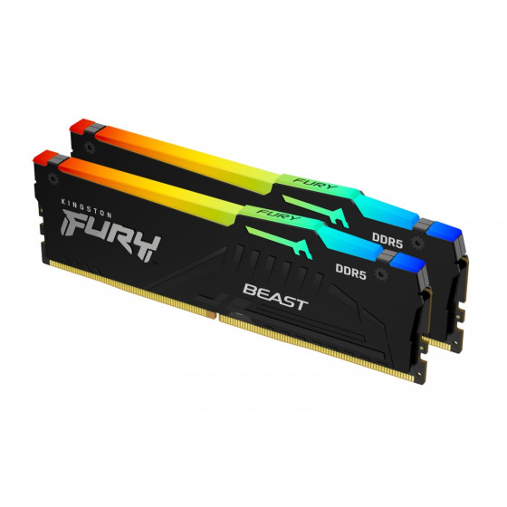 Kingston Dual 32GB (2x16GB) 5600MHz HyperX Fury Beast RGB DDR5